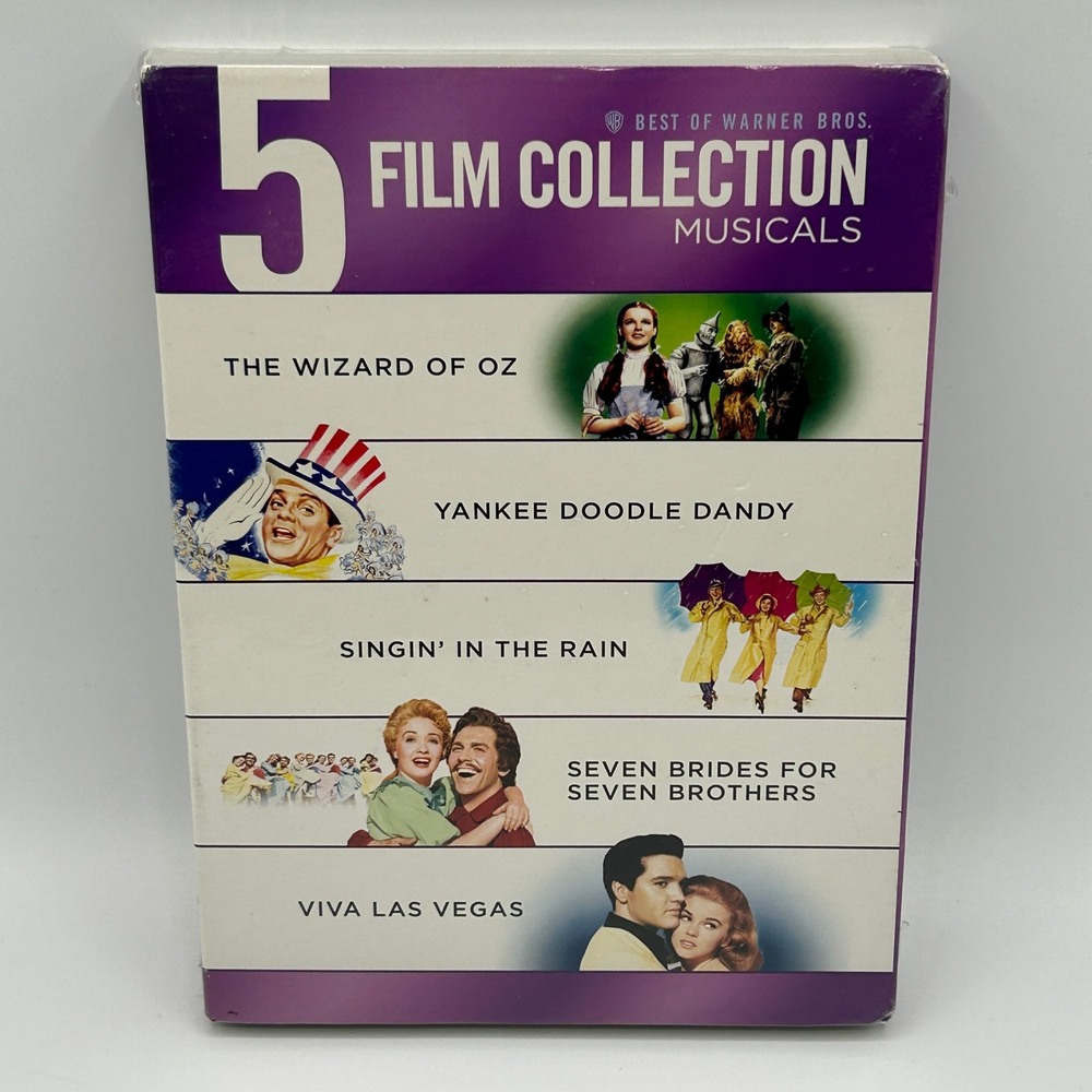 5 Film Collection Musicals DVD Wizard of Oz Singin in the Rain Elvis Presley NEW